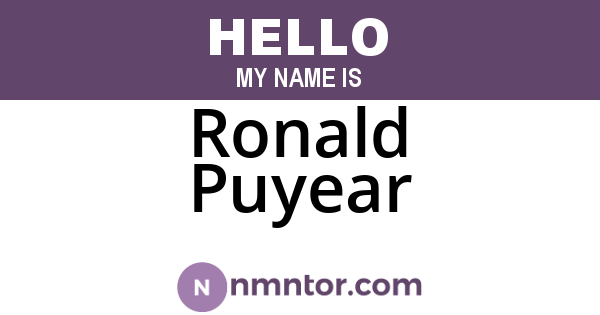 Ronald Puyear
