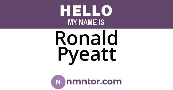 Ronald Pyeatt