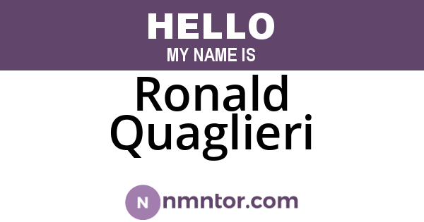 Ronald Quaglieri