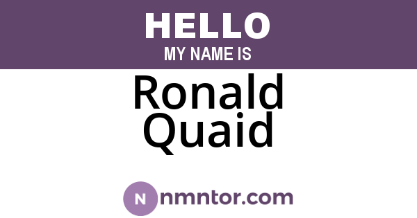 Ronald Quaid