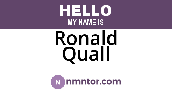 Ronald Quall
