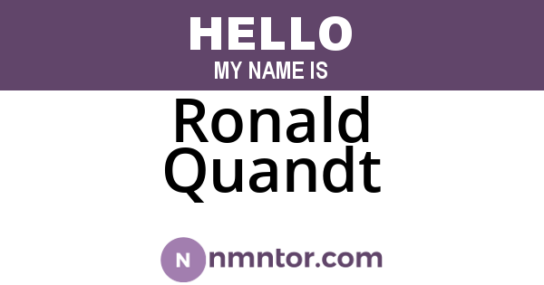 Ronald Quandt
