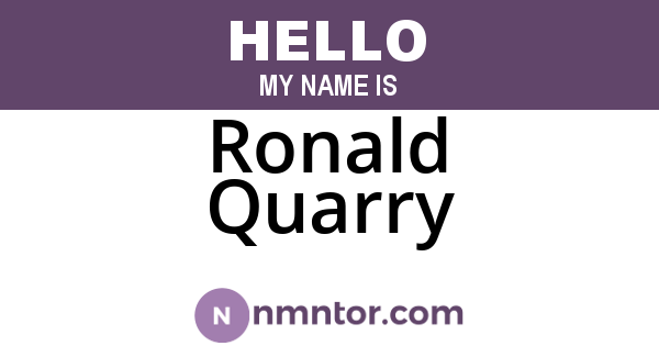 Ronald Quarry
