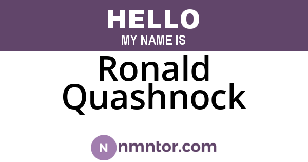 Ronald Quashnock
