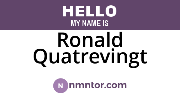 Ronald Quatrevingt