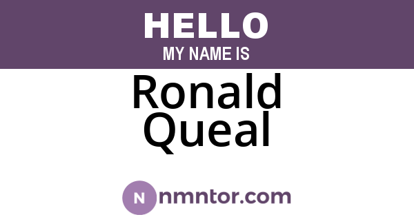 Ronald Queal