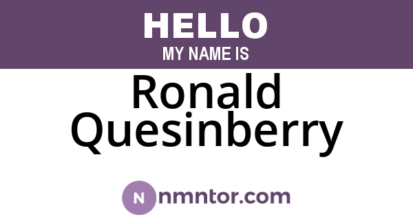 Ronald Quesinberry