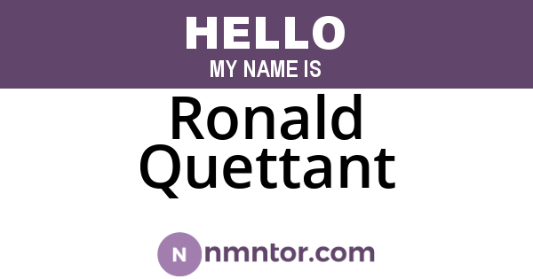Ronald Quettant