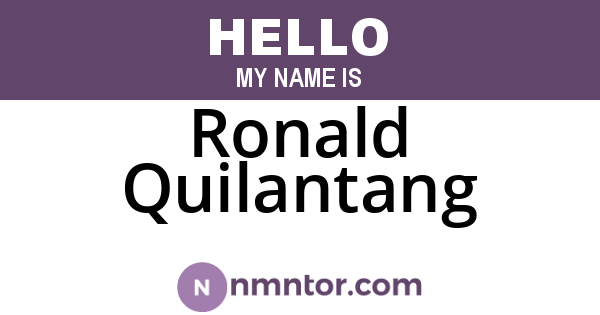 Ronald Quilantang