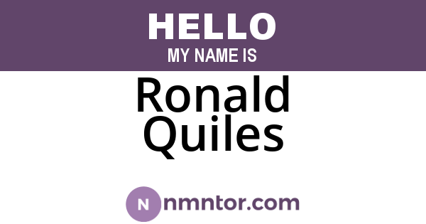 Ronald Quiles