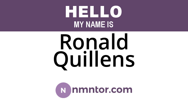 Ronald Quillens