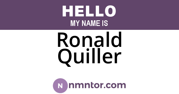 Ronald Quiller