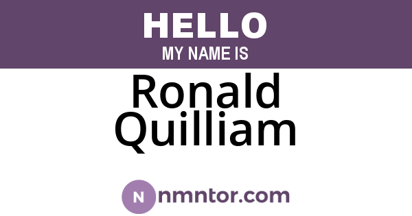Ronald Quilliam