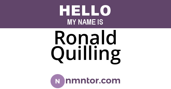 Ronald Quilling