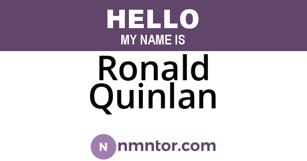 Ronald Quinlan