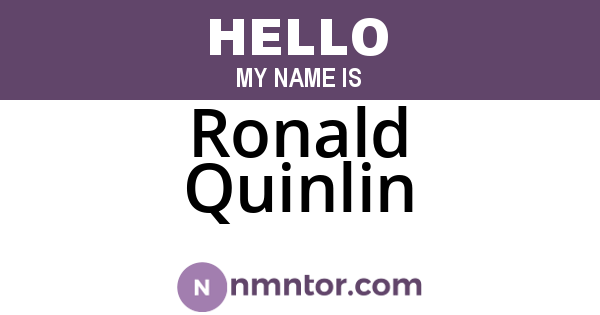 Ronald Quinlin
