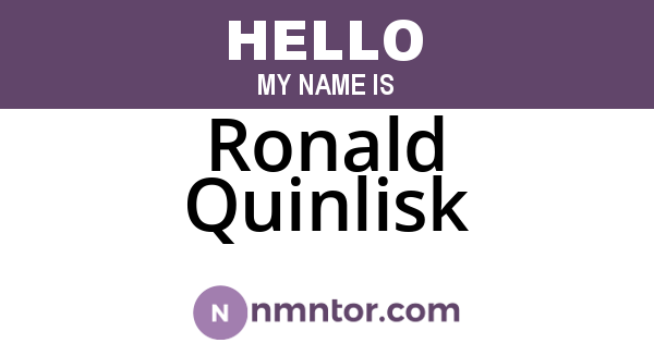 Ronald Quinlisk