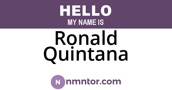 Ronald Quintana