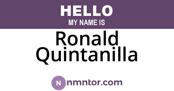 Ronald Quintanilla