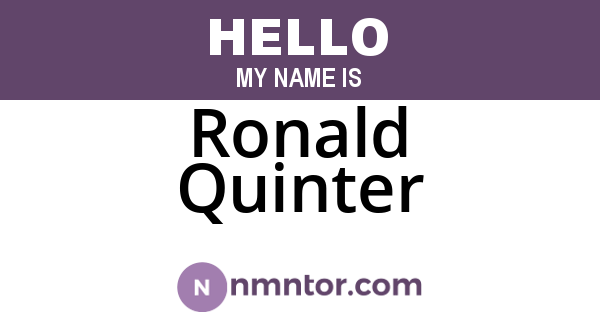 Ronald Quinter