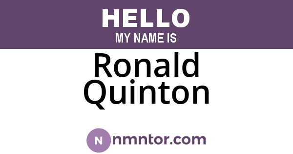 Ronald Quinton