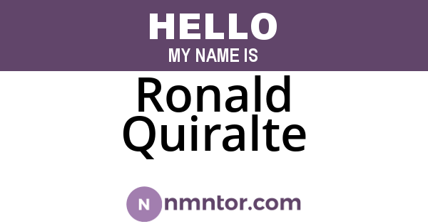 Ronald Quiralte