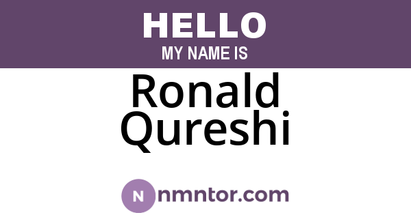 Ronald Qureshi
