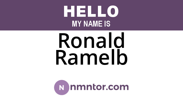 Ronald Ramelb