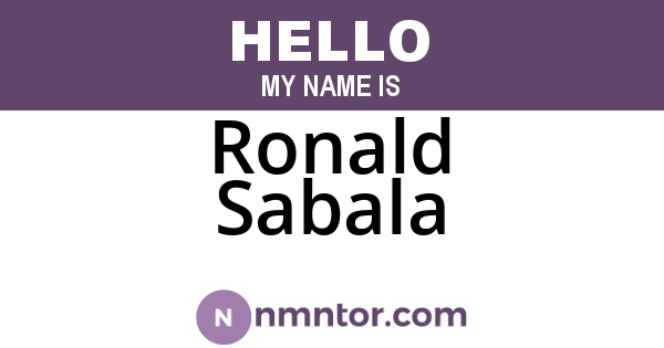 Ronald Sabala
