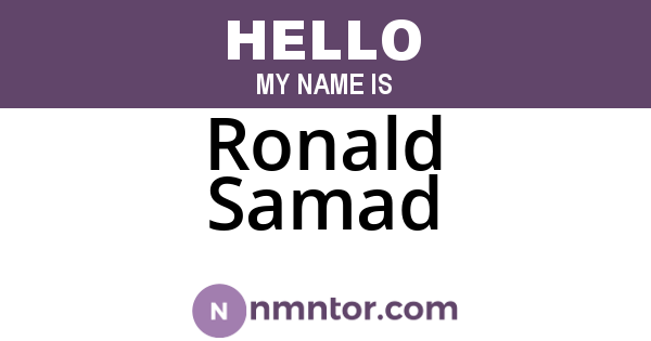 Ronald Samad