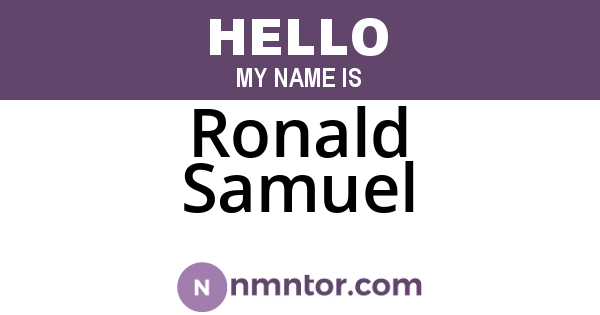 Ronald Samuel