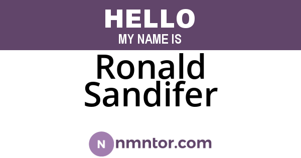 Ronald Sandifer