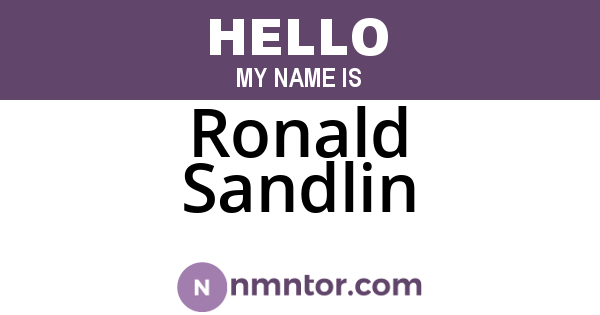 Ronald Sandlin