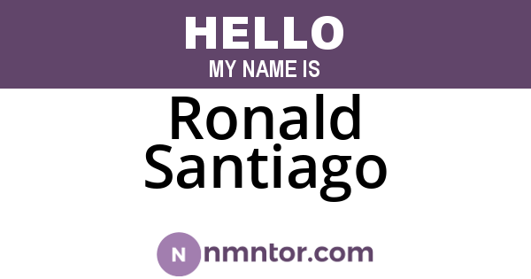 Ronald Santiago
