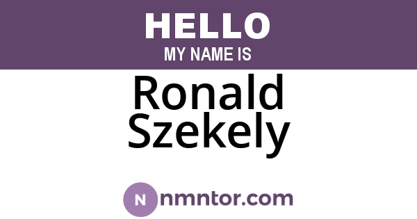Ronald Szekely