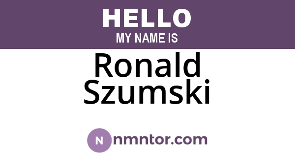 Ronald Szumski