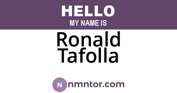 Ronald Tafolla