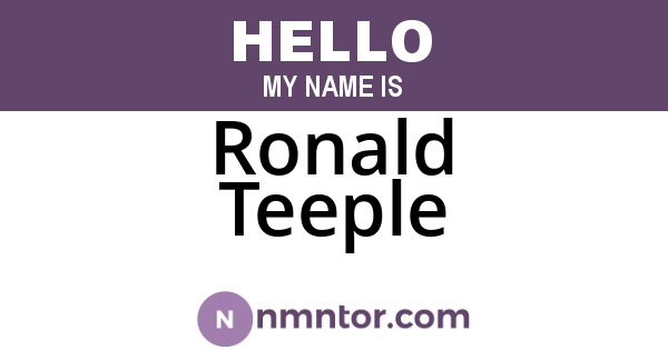 Ronald Teeple