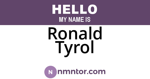 Ronald Tyrol
