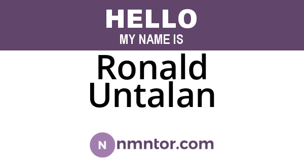 Ronald Untalan
