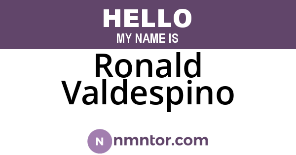 Ronald Valdespino