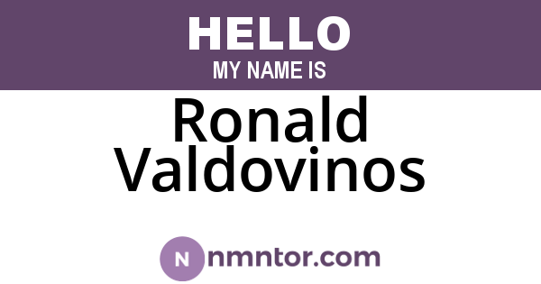 Ronald Valdovinos