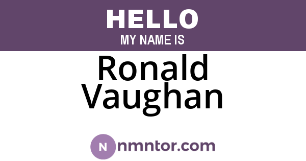 Ronald Vaughan