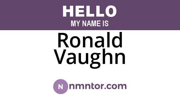 Ronald Vaughn