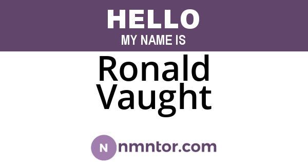 Ronald Vaught