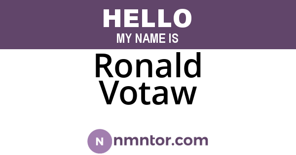 Ronald Votaw