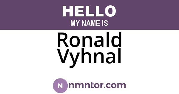 Ronald Vyhnal