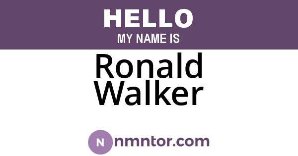 Ronald Walker
