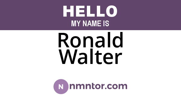 Ronald Walter