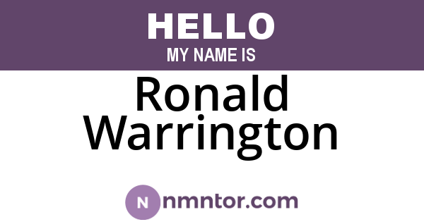 Ronald Warrington